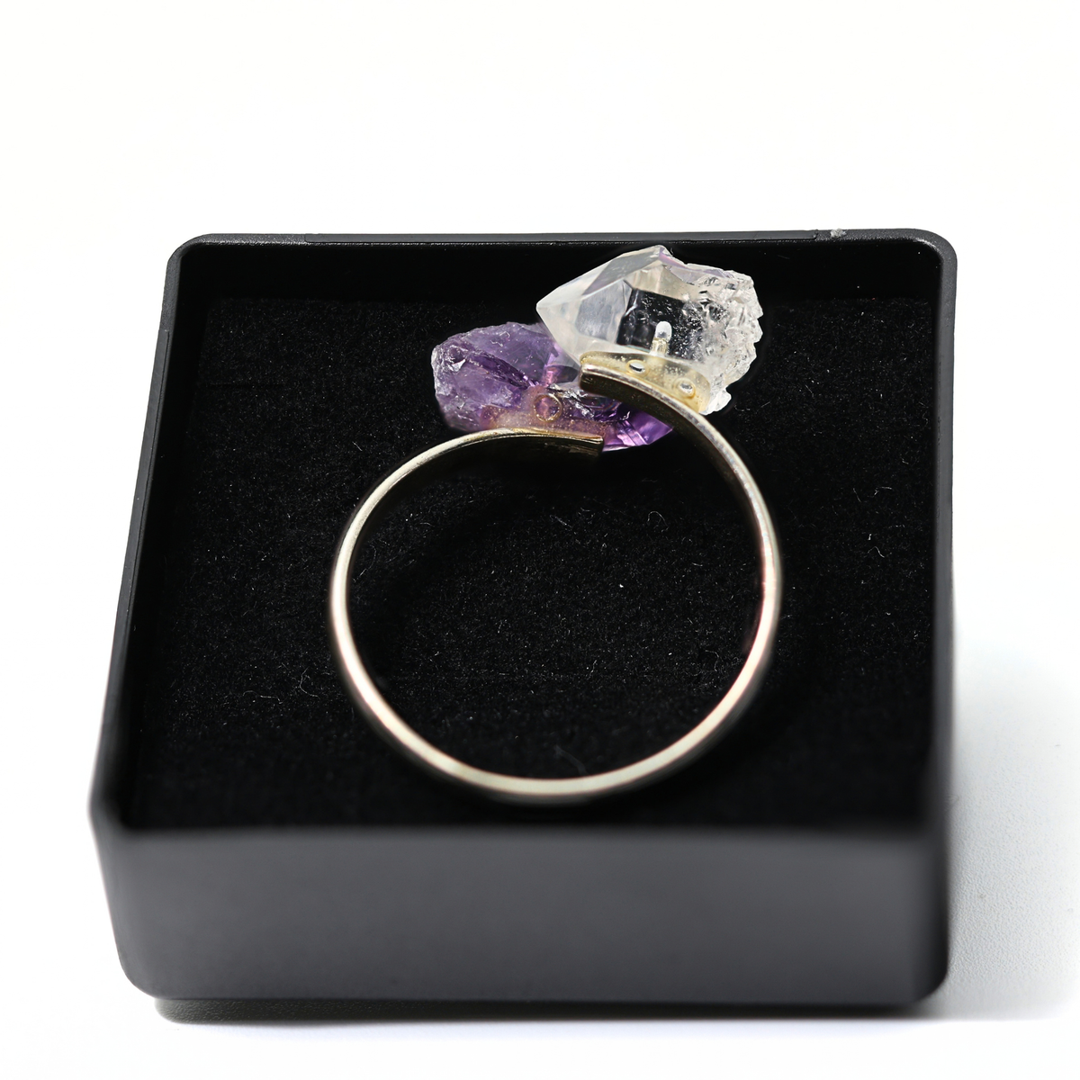 Astra Edelstein Ring – Doppelspitze & 925er Silber